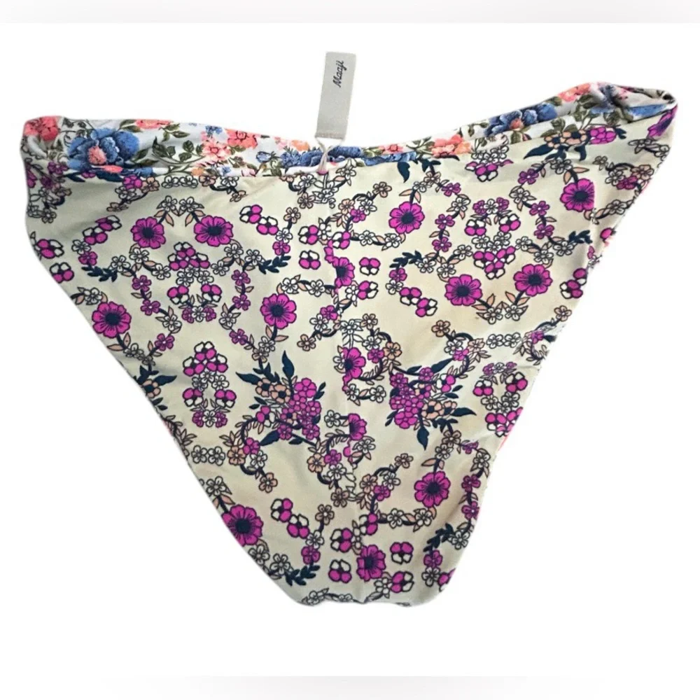 Maaji Floral Two-Piece Bikini Set Reversible Bottom Sz S - Picture 7 of 8